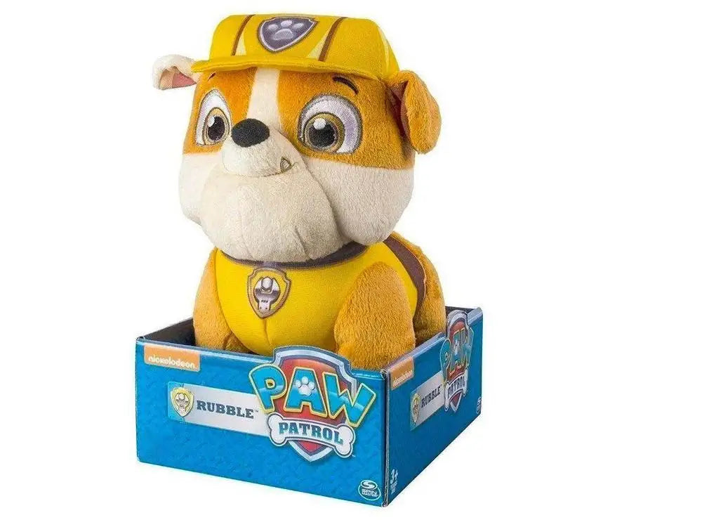 🛠️ Pelúcia Patrulha Canina – Rubble 29cm 🐾🚧