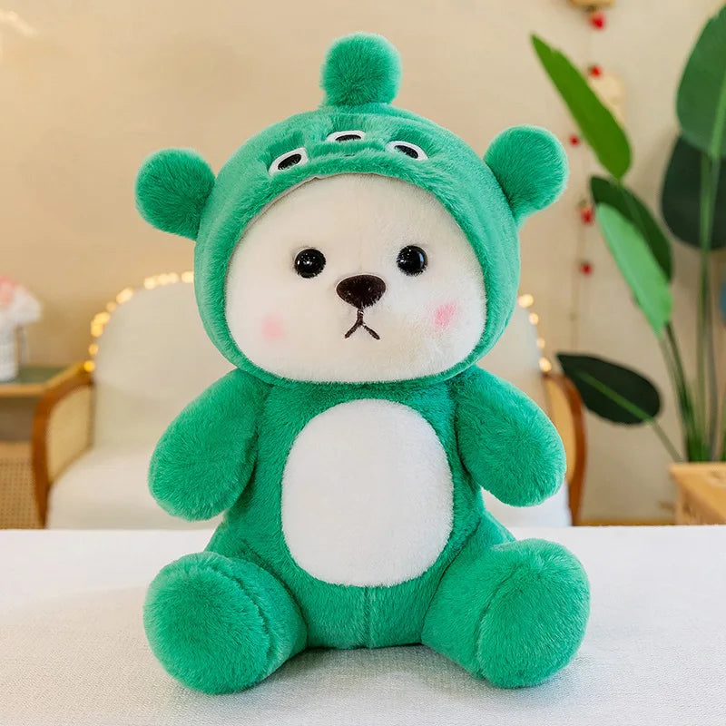 🧸✨ Pelúcia 2 em 1 Mágica e Divertida – Transforme a Brincadeira! ✨🧸 🐾 Tamanho: 30 cm | Diversas Fantasias Colecionáveis!