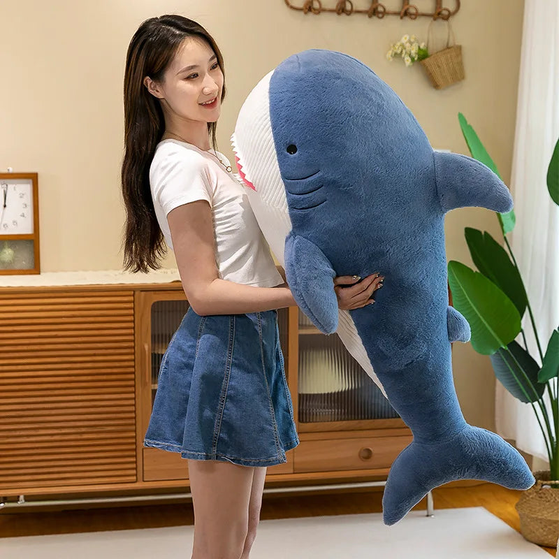 🐳 Baleia Azul de Pelúcia Gigante – Um Mar de Conforto e Diversão! 🐳