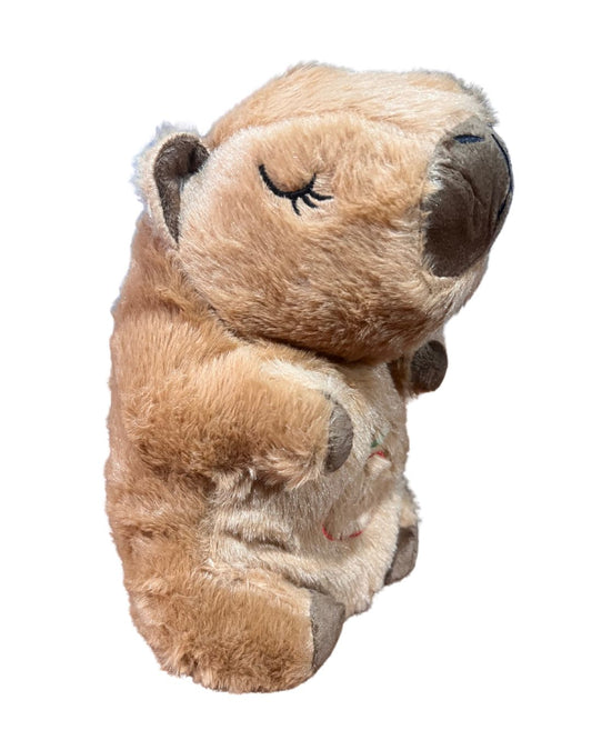 Capivara de Pelúcia toca musica respira e acende