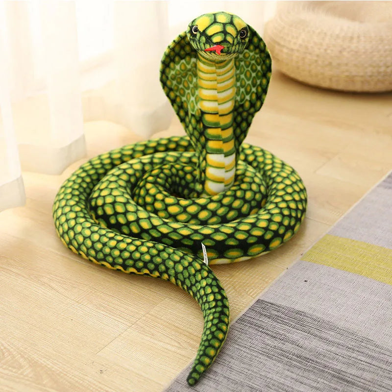 🐍 Cobra de Pelúcia Gigante – Realismo Impressionante em 80 e 170 cm! 🐍