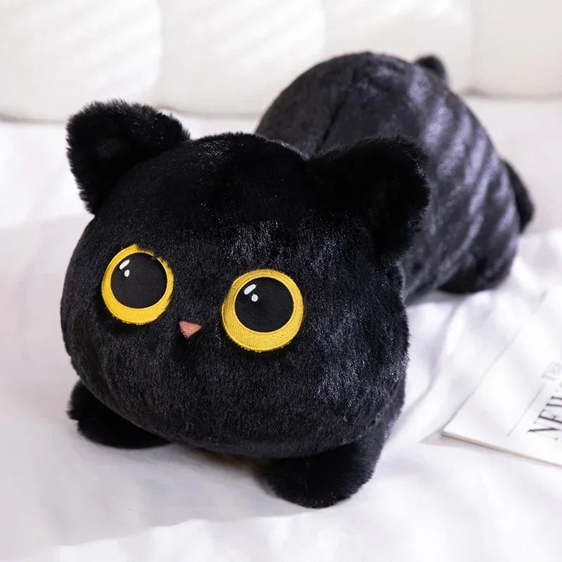 ✨ Pelúcia Gatinho Preto Olhos Grandes – 50cm de Pura Fofura! 🐾