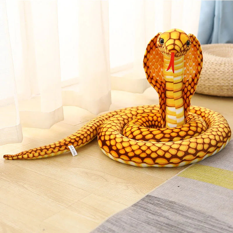 🐍 Cobra de Pelúcia Gigante – Realismo Impressionante em 80 e 170 cm! 🐍