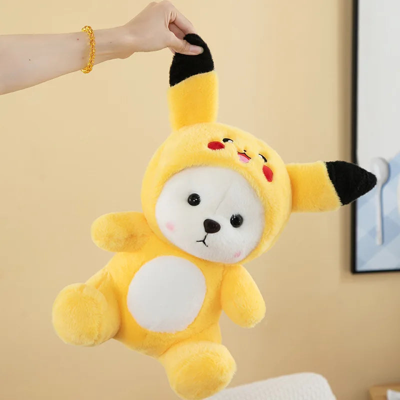🧸✨ Pelúcia 2 em 1 Mágica e Divertida – Transforme a Brincadeira! ✨🧸 🐾 Tamanho: 30 cm | Diversas Fantasias Colecionáveis!