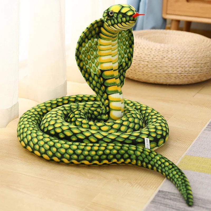 🐍 Cobra de Pelúcia Gigante – Realismo Impressionante em 80 e 170 cm! 🐍